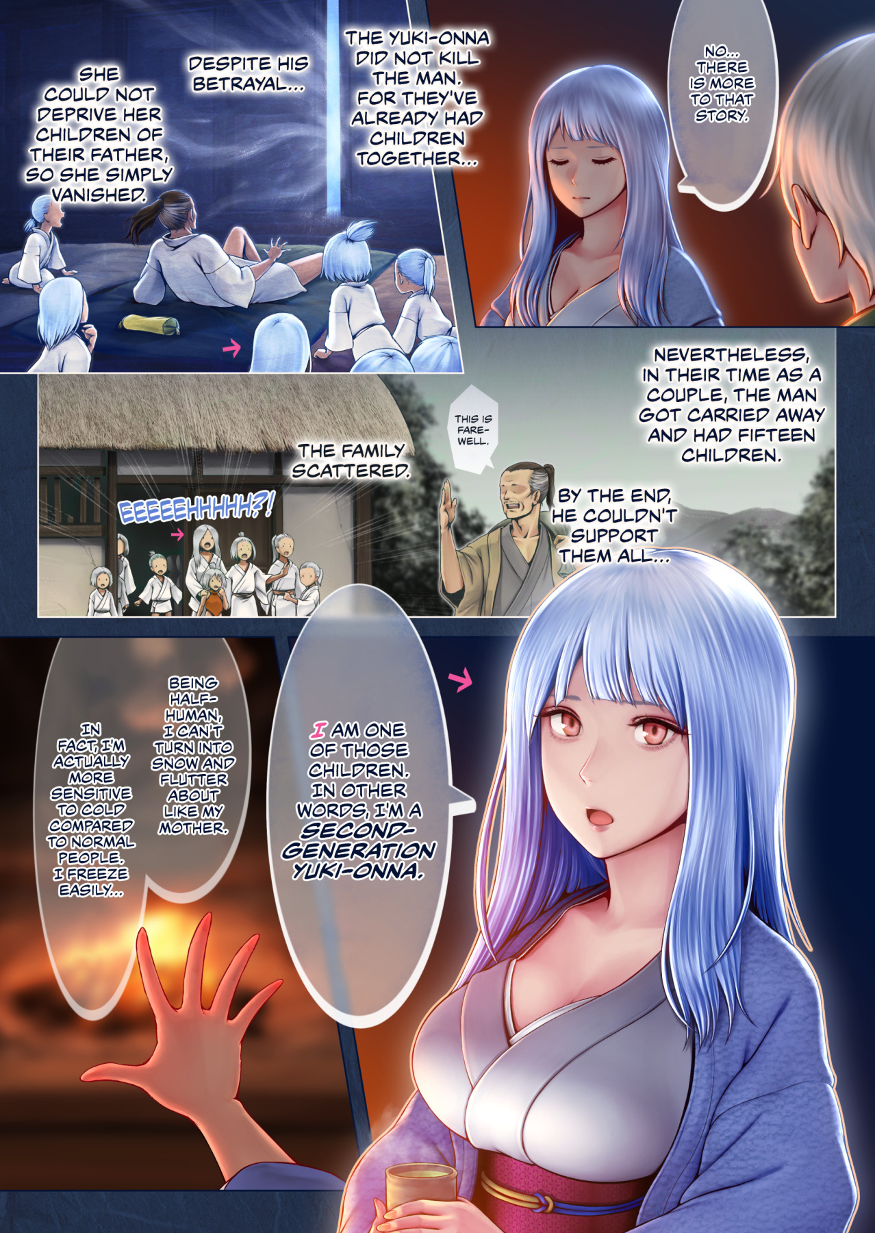 Hentai Manga Comic-Setsu, the Yuki-onna of the Night ~Warm Her Up Lest She Freeze~-Read-8